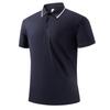 Men's Fashionable Quick-Dry Color Block Polo Shirt with Stand Collar