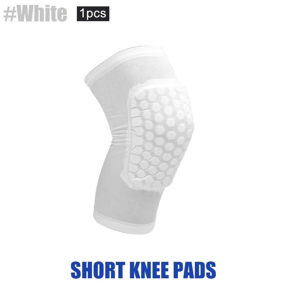 1/2Pcs Knee Support Brace Pads, Breathable Short Shockproof Honeycomb Football Volleyball Compression Kneepad Protector Gear