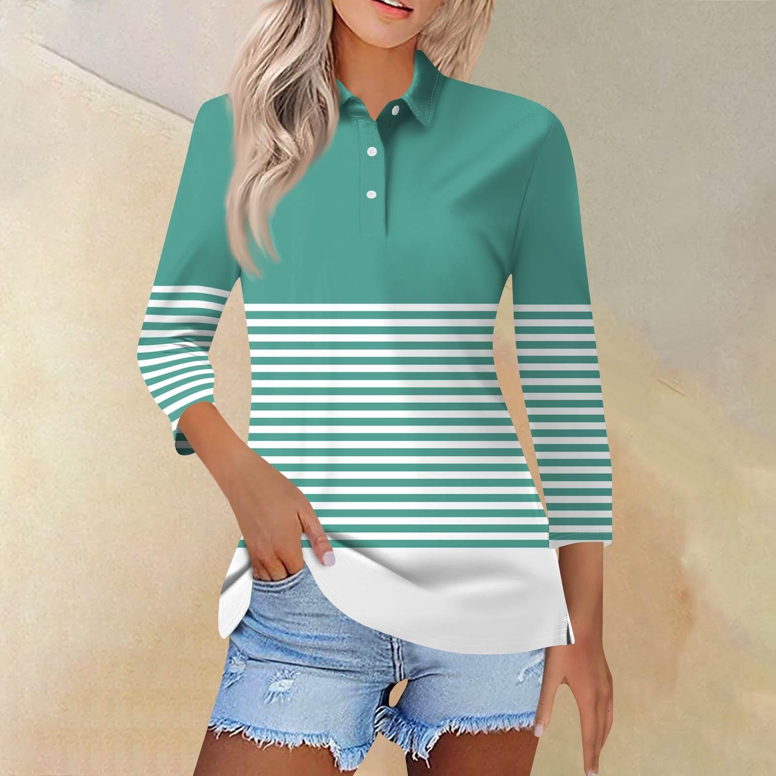 

Женская модная повседневная рубашка с короткими рукавами 3/4 с лацканами и принтом, женские топы на пуговицах XXXL светло-зеленый