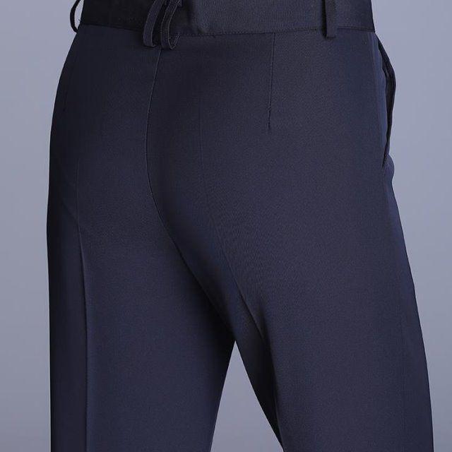 Women's Black High-Waisted Straight-Leg Professional Suit Pants
