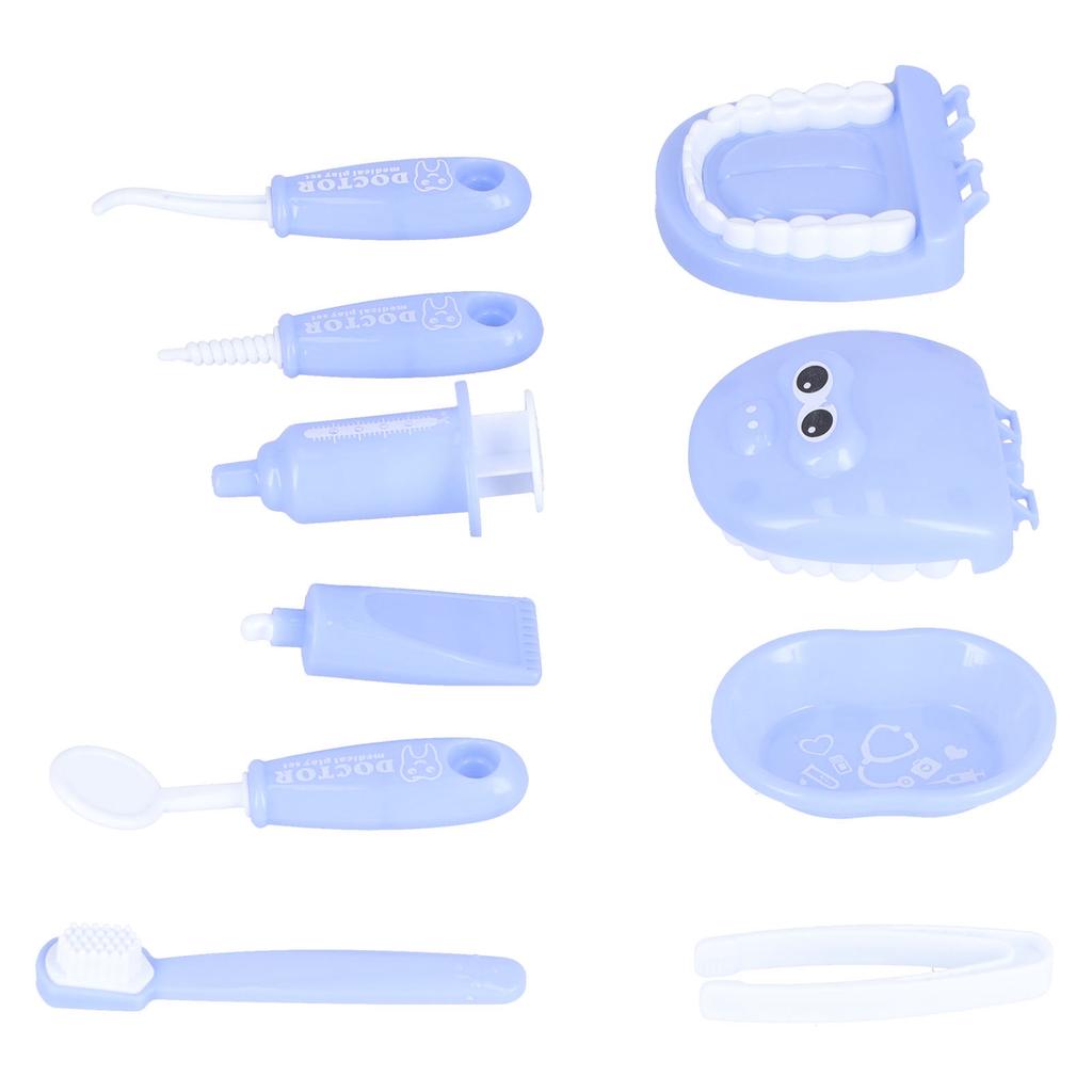 Children's Doctor Toy Set Simulation Dentist Play House Role Playing Medicine Box Stethoscope Children's Toy Set(Pink )