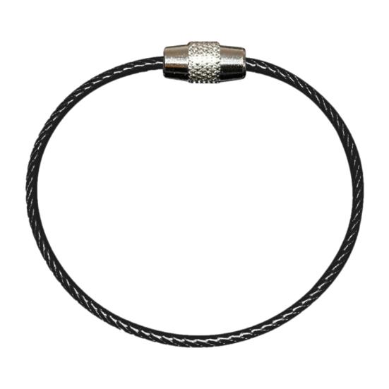 5/10Pcs Durable Steel Wire Rope Ring Connector Keychain Key Holder Hanging Cable