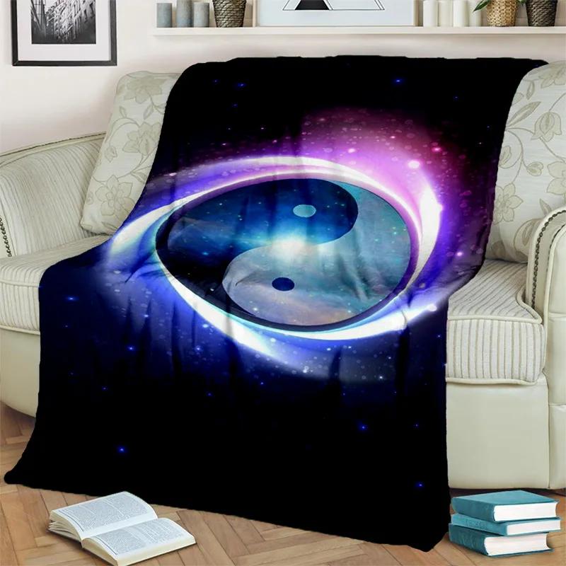 Chinese 3D Tai Chi Bagua Yin Yang  Blanket,Soft Throw Blanket for Home Bedroom Bed Sofa Picnic Travel Office Cover Blanket Kids