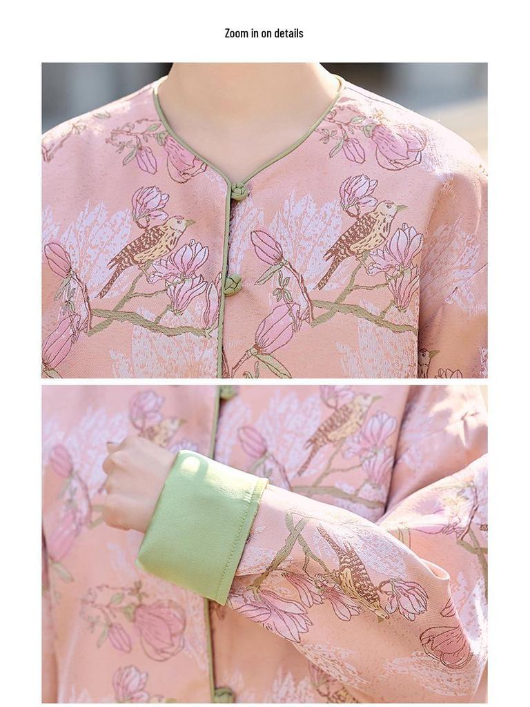 Women's Embroidered Chinese Style Coat - RX9205: Elegant Spring/Autumn Fashion 2025