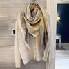 NINA SOLOR Soft Silk Wool Square Scarf Shawl