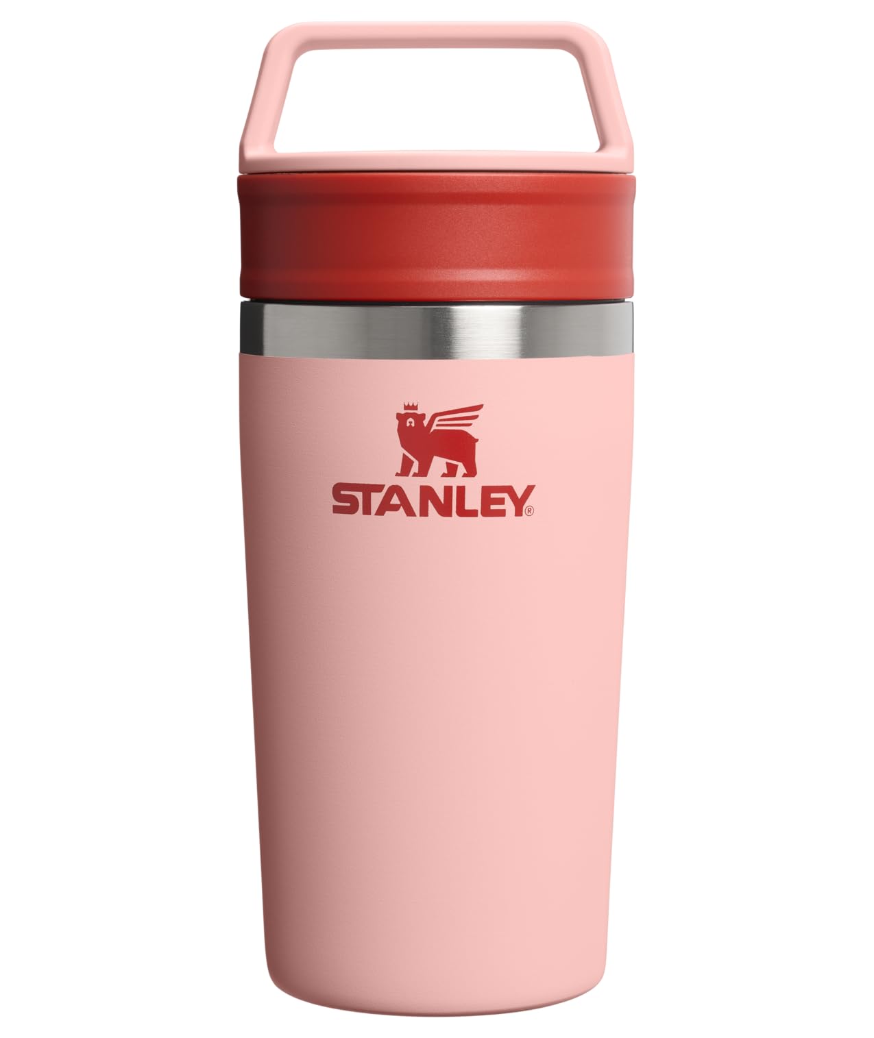 Stanley 1913 Cafe To Go Travel Vacuum Insulated Peach 16oz Mug, Rose, 0.47L