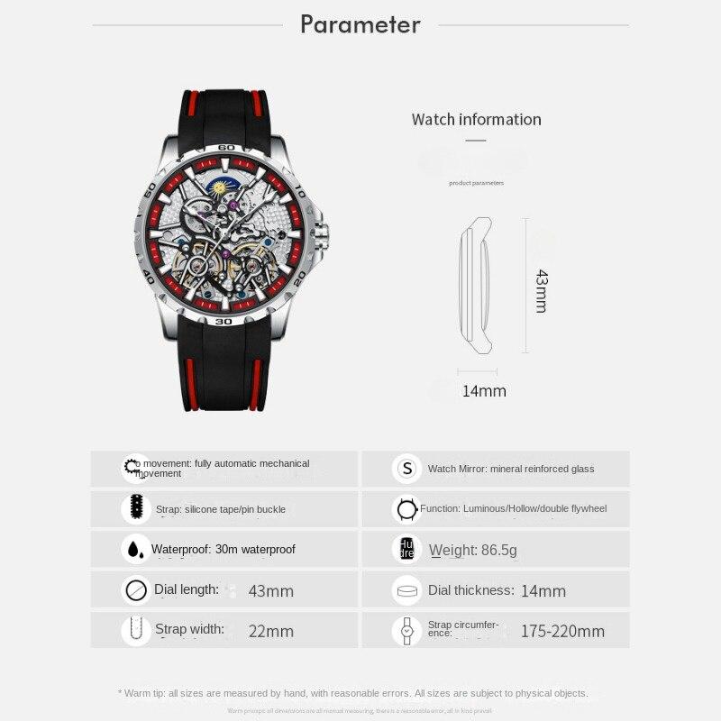 AILANG New Swiss Genuine Watches Double Tourbillon Automatic Mechanical Watches Men Waterproof