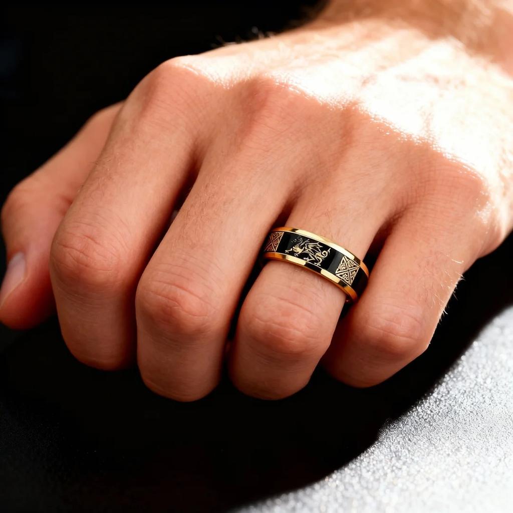 Cool Stainless Steel Celtic Dragon & Knot Ring Ring for Men Women, Dragon Wedding Band, Celtic Ring, Everyday Wear Jewelry