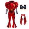 The Rise of Red Costume D-Descendants 4 Halloween Dress Up Cosplay Girls Leather Suit Birthday Party Halloween Costume
