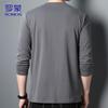 ROMON Men's Solid Color Long Sleeve Cotton T-Shirt