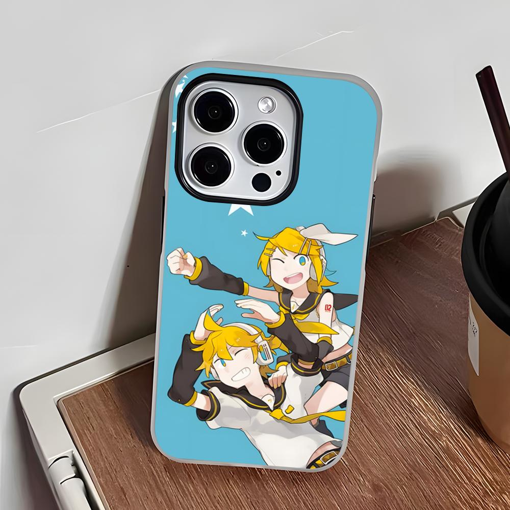 KagamineS Rin Len Phone Case For IPhone 17 Air 16 E 15 14 Plus 13 12 11 Pro Max Jelly 2 In 1 Protective Case
