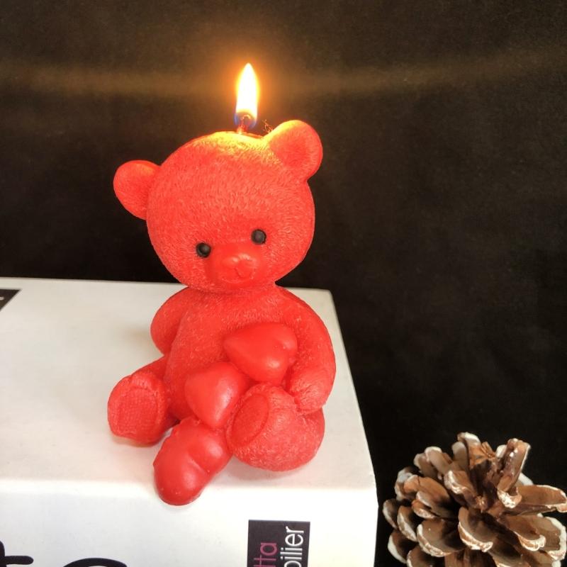 Stampo in silicone a forma di orso Stampo per candele in cera fatto a mano Stampi in resina epossidica resistente Stampi per colata di aromi/aromaterapia