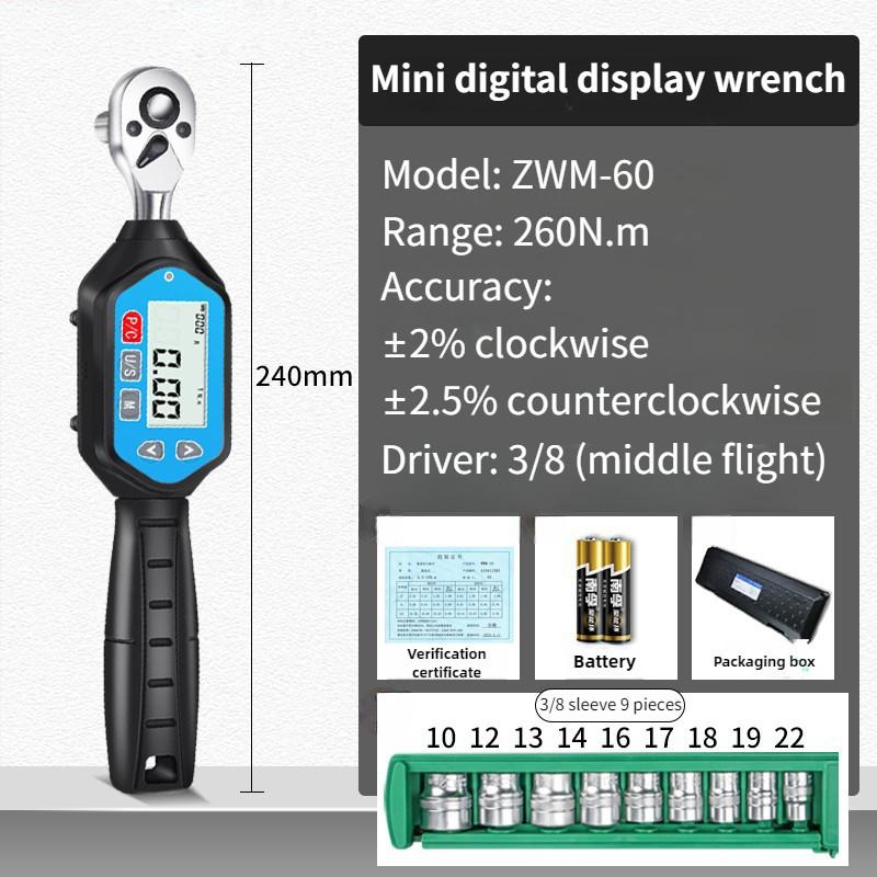 Mini Digitalanzeige Drehmomentschlüssel Tragbarer Schraubenanzieher Reparaturschlüssel Automobilwartung Werkzeugset