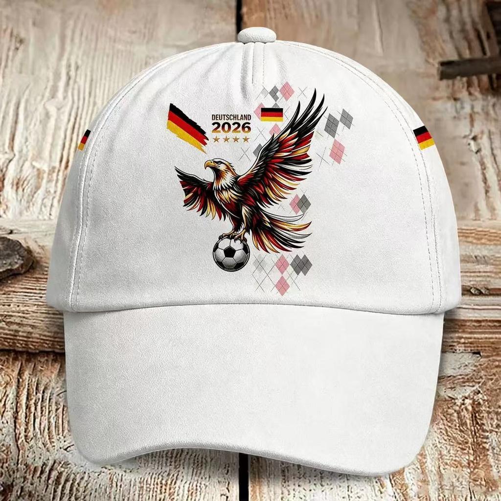 Eagle Football Printed Baseball Cap, European Cup Fan Commemorative Cap, Men's and Women's Sunshade Curved Brim Hat
