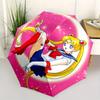 Sailor Moon Regenschirm, Tragbarer 3-fach Kompaktregenschirm für Damen & Herren, S79