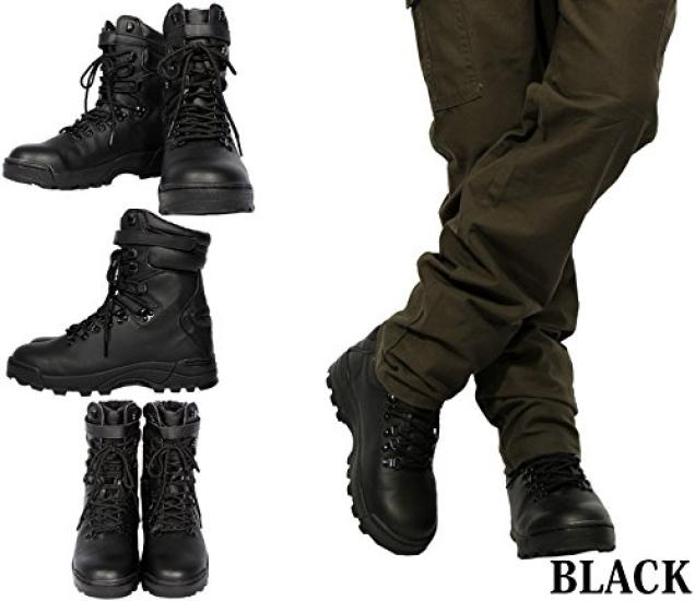 Eight 8 US Military Combat PU Tactical Military Size (eight) Boots, Leather, Boots, 10, Approx. 28.0cm
