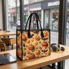 Halloween Pumpkin Bat Print Tote Bag Fashion Large Capacity Handbag for Daily Use Party