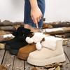 2025 New Snow Boots Women's Winter Fur Integrated Height Increase Waterproof Cute Plush Thickened Hairball Short Boots
