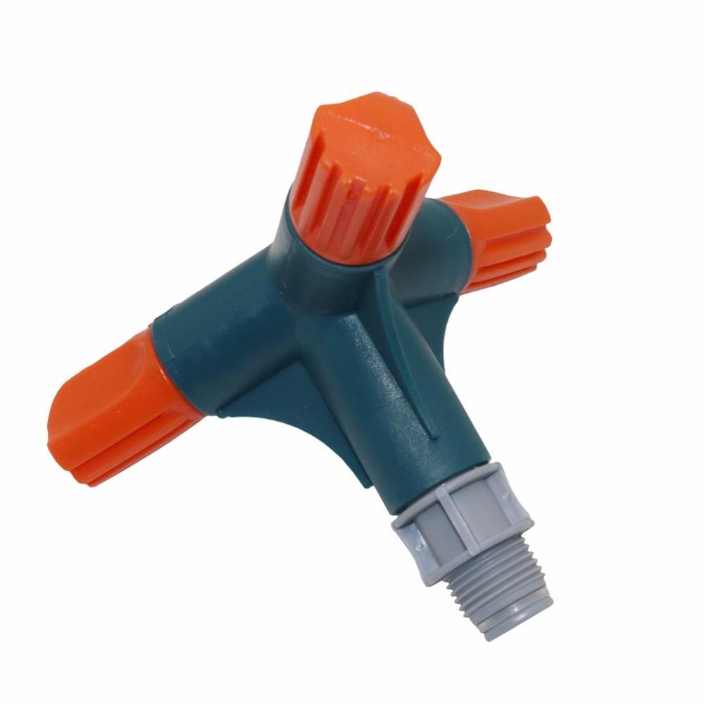 Garden 1/2" Male Thread Rotary Three-Arm Water Sprinkler Agriculture Watering 360 Degrees Automatic Sprinkler Irrigation 1 Pc