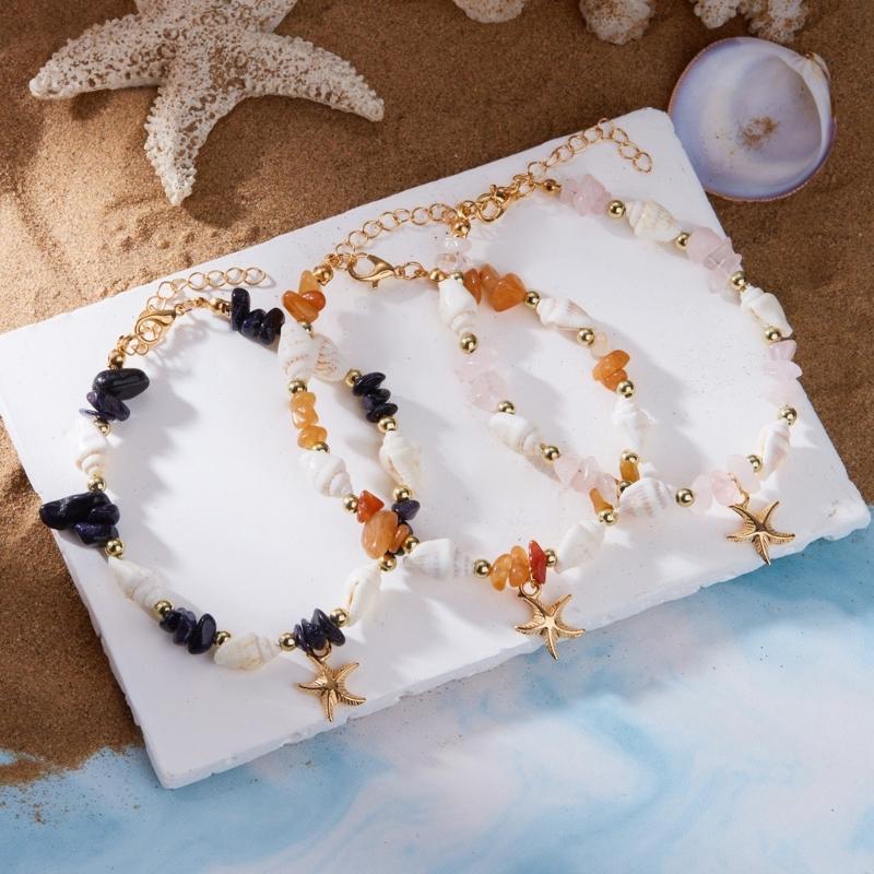 Ocean Bracelet Delicate Hand Jewelry Shell Bracelet Sweet Accessories Alloy Texture Suitable for Daily and Special Event