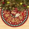 Weihnachtsmann Schneeflocken Weihnachtsbaumrock Kragen Flanell Weihnachtsdeko Baummatte