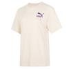 Puma Logo Rundhals-Pullover Kurzarm Überschnittene Schultern T-Shirt Damen T-Shirt Weiß 630566-87
