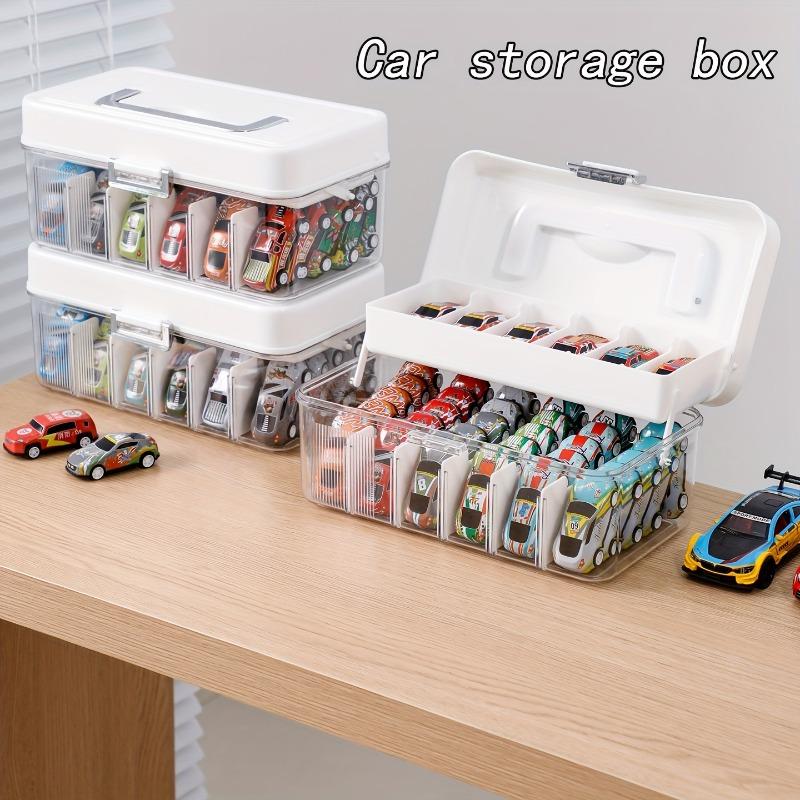 Transparent 1:64 Scale Diecast Car Storage Box Covered Waterproof Multi-functional Toys Display Cases for Home Office Organizer
