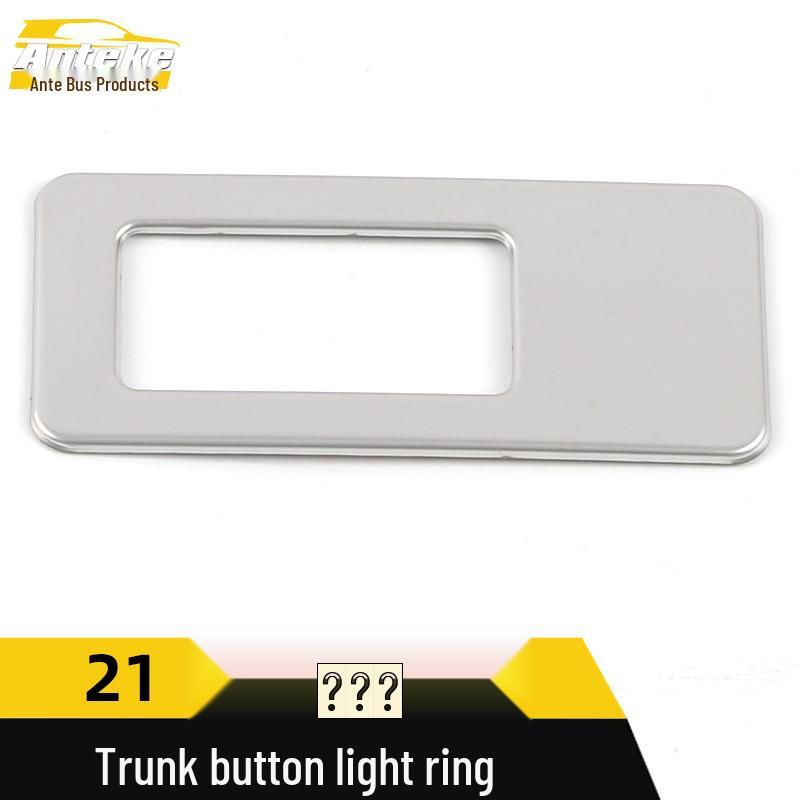 Ringland 2021 Trunk Button Bright Ring and Tailgate Switch Decor for Cars