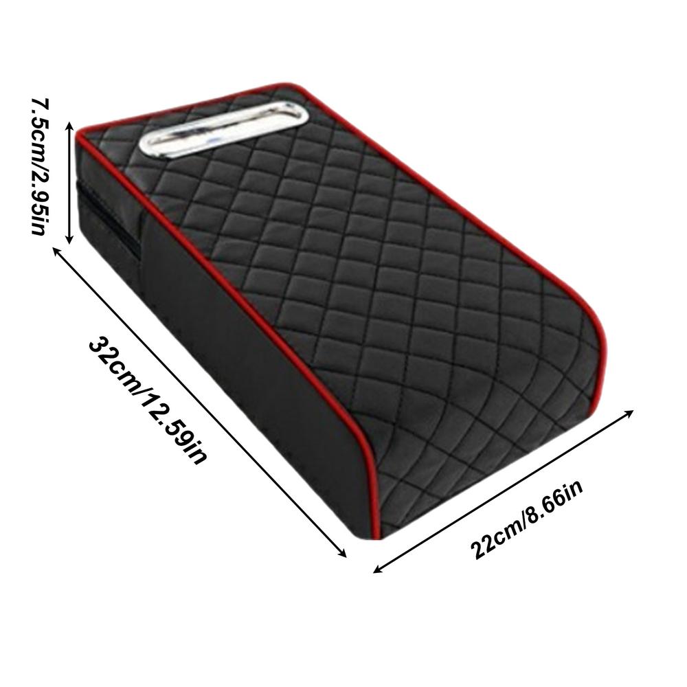 Universal Car Center Console Armrest Cushion Holder PU Leather Armrest Pad Portable Car Amrest Pillow Cover With Tissue Box