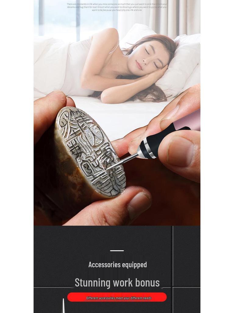 Portable Cordless Electric Grinding Pen for Nail Art & Carving