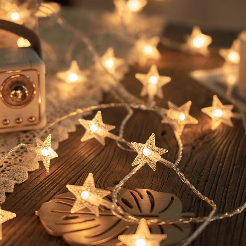 Battery-Powered Warm White Starry String Lights