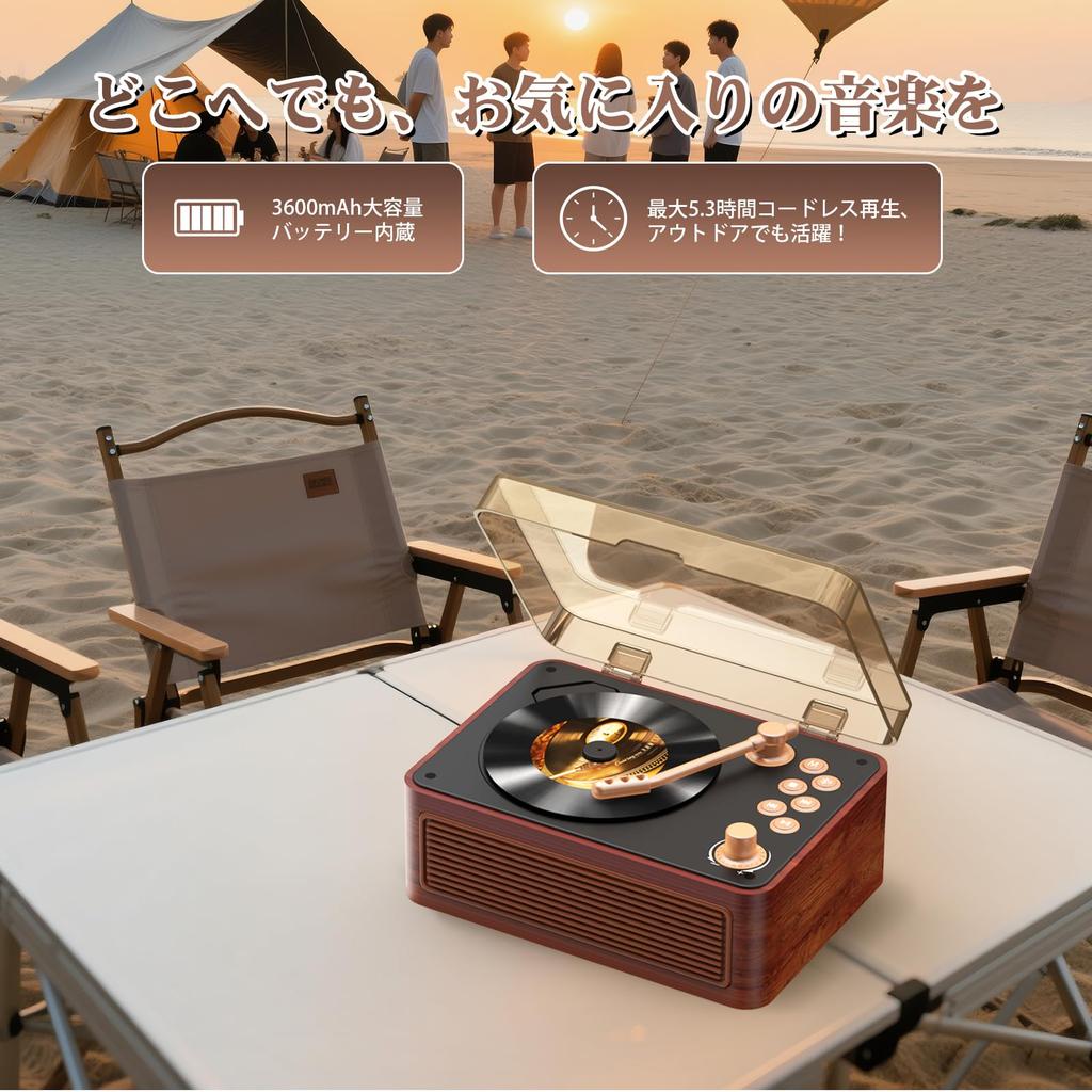 Gueray Y-02 Retro CD Player, Portable, Built-in HiFi Speaker, Bluetooth Receiver & Transmitter, Rechargeable, USB Playback, AUX Input, A-B Repeat Func