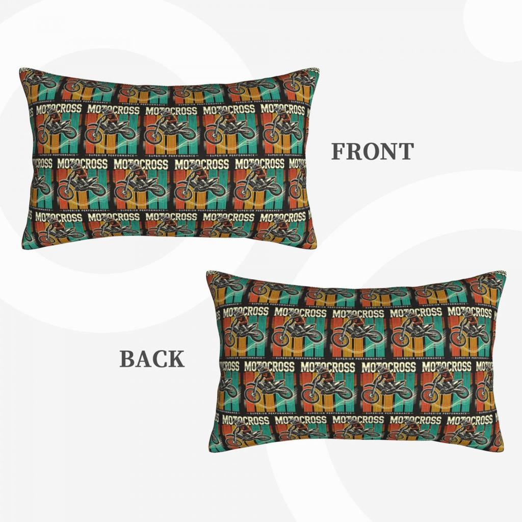 Motocross Dirt Bike Rectangle Pillowcase Cushion Cover Decor Bedroom Bed Home Comfort Throw Pillow