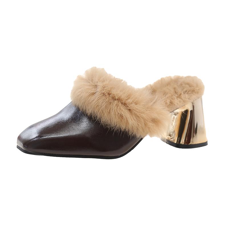 Fur Women Flats Cotton Boots Pointed Toe Suede Warm Shoes Designer Snow Boots Short Plush Walking Sexy Lady Shoes