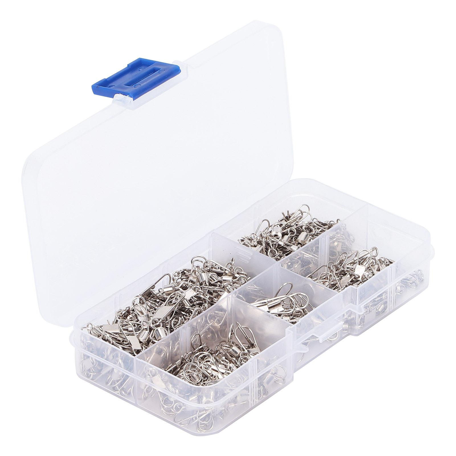 300Pcs Ball Bearing Rolling Swivels Interlock Snap Fising Lure Tackles Connector US Type