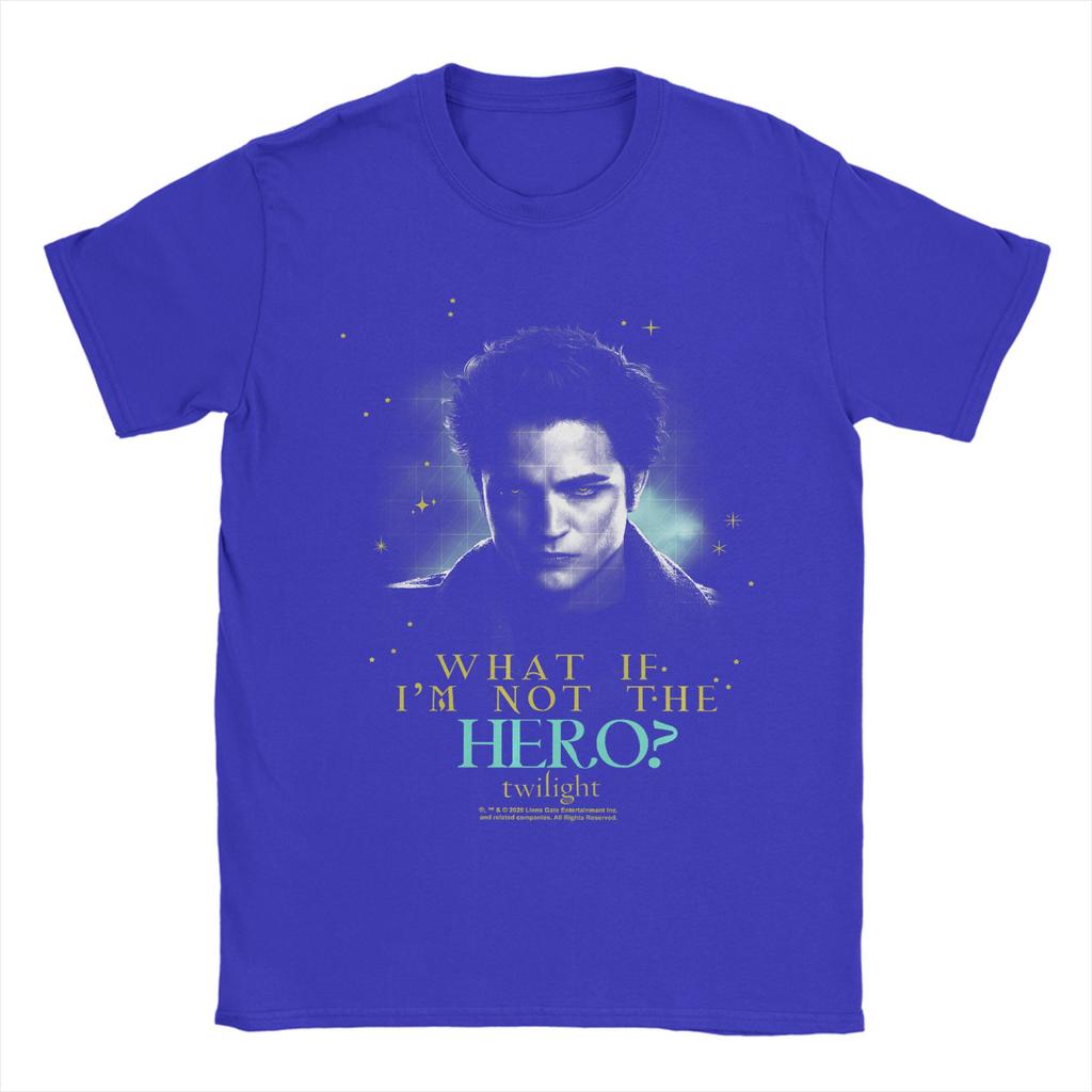 Unisex Twilight Edward Photo What If Im Not the Hero Quote Movie TShirts Cotton Clothing Short Sleeve TShirt O Neck Tshirt