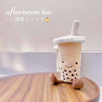 Internet Celebrity Bubble Tea Throw Pillow Plush Toy Bed Milk Tea Cup Cushion Girls Bookshelf Plush Ornament