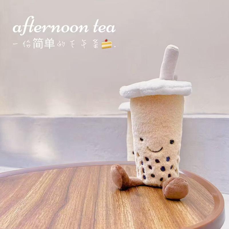Internet Celebrity Bubble Tea Throw Pillow Plush Toy Bed Milk Tea Cup Cushion Girls Bookshelf Plush Ornament
