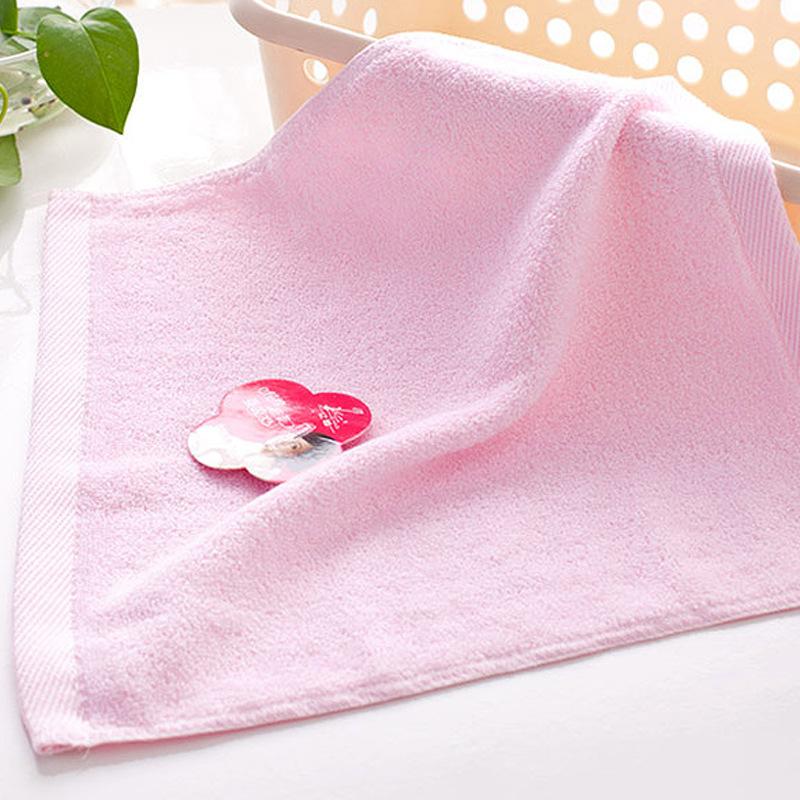 Bamboo Fiber Plain Color Broken 25 * 25 Square Towel Kindergarten Water Absorption Advertising Gift Small Square Towel