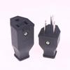 1/2 ks USA tříkolíková napájecí zásuvka zapojení elektrická zásuvka AC zásuvka zástrčka černá 125V 15A USA samice samec konektor