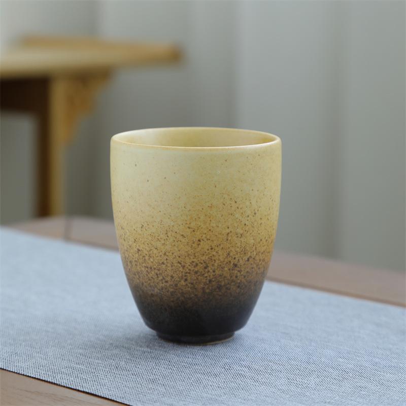 Retro Ceramic Teacup Kiln Change Small Cup Kung Fu Tea Bowl Coffee Cup Coarse Pottery Kiln Change Master Cup