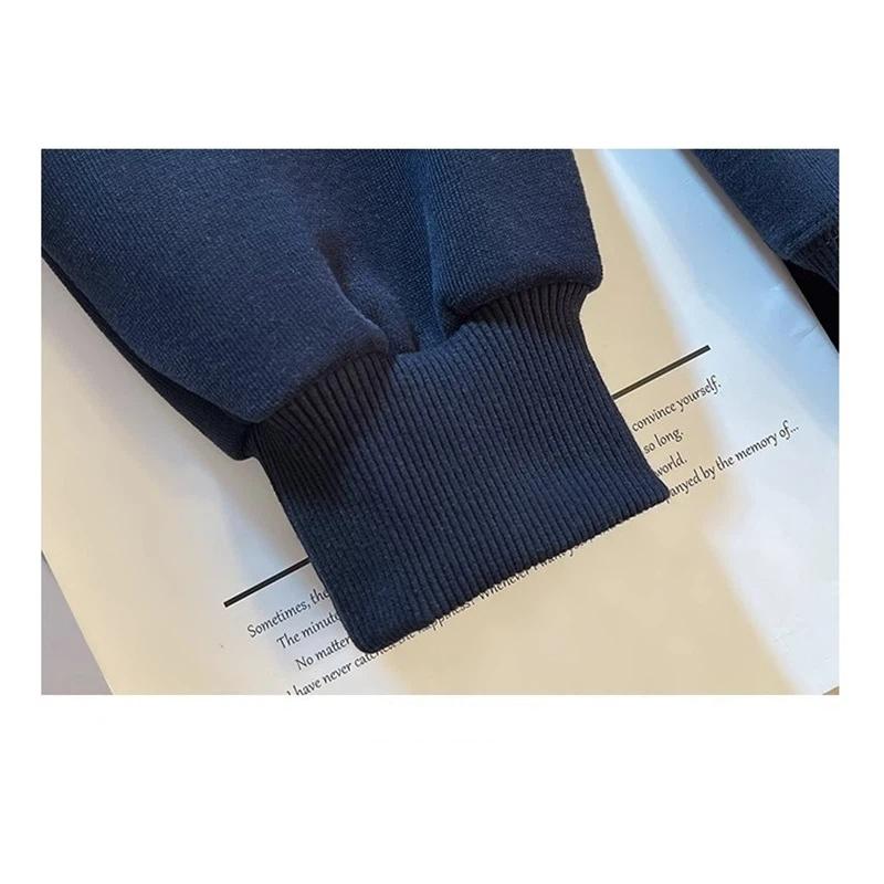 Kontrastfarbener Kapuzenpullover mit Knöpfen, lässiges Sweatshirt