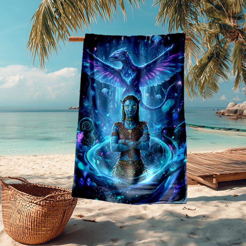 Ultra-Soft Beach Towel with Avatar Theme,Ideal for Pool - Camping, Diving - Perfect Travel Essential, Vibrant Beach Towel.
