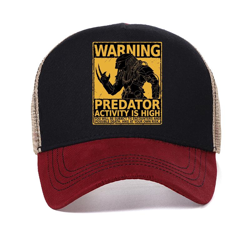 

Men caps for men Season Predator Activity is High baseball cap Men Design Vintage Printed Cotton Mesh Breathable trucker hat Adjustable красный