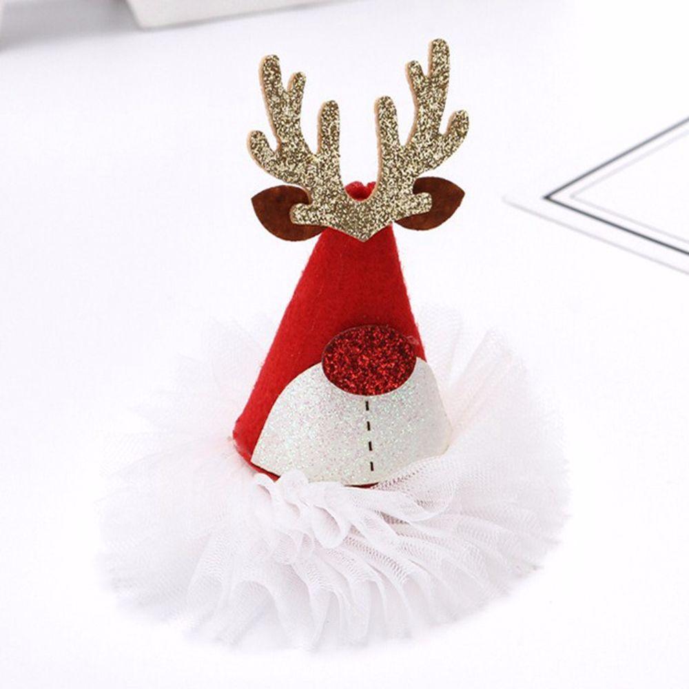 Cloth Zinc Zinc Alloy Christmas Hair Clip Korean Style Headwear Kids Hair Accessories Christmas Hat Hairpin