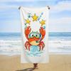 1 Stück Süßes Cartoon Krabbe Seestern Strandtuch, Leicht Langlebig, Maschinenwaschbar, Unisex Paar Handtuch für Sommerstrand Outdoor