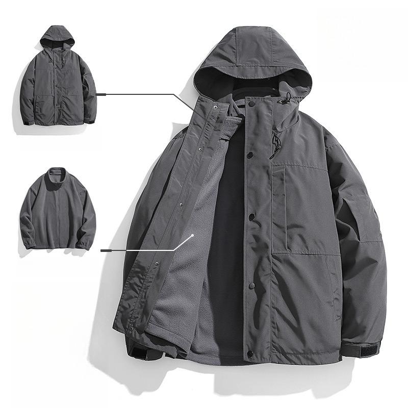 Travel Jacket Jacket Women's Mountaineering Suit Outdoor Three-in-one Removable Jacket Men's and Women's Same Clothing