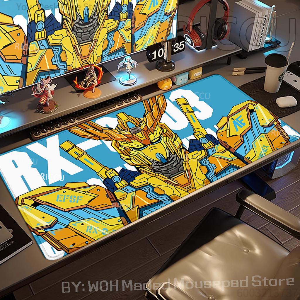 Mechanical Warrior Gundam Mousepad Desktop Mat Gamer Cabinet Mousemat XXL Gaming Mouse Pad Large ESports Desk Mat Gift for Boy