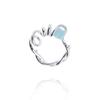 NEUF PIECE CLIMBING PLANT BLUE OPAL RING
