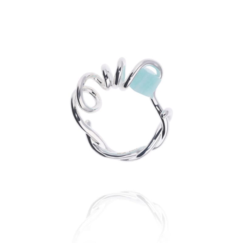 NEUF PIECE CLIMBING PLANT BLUE OPAL RING